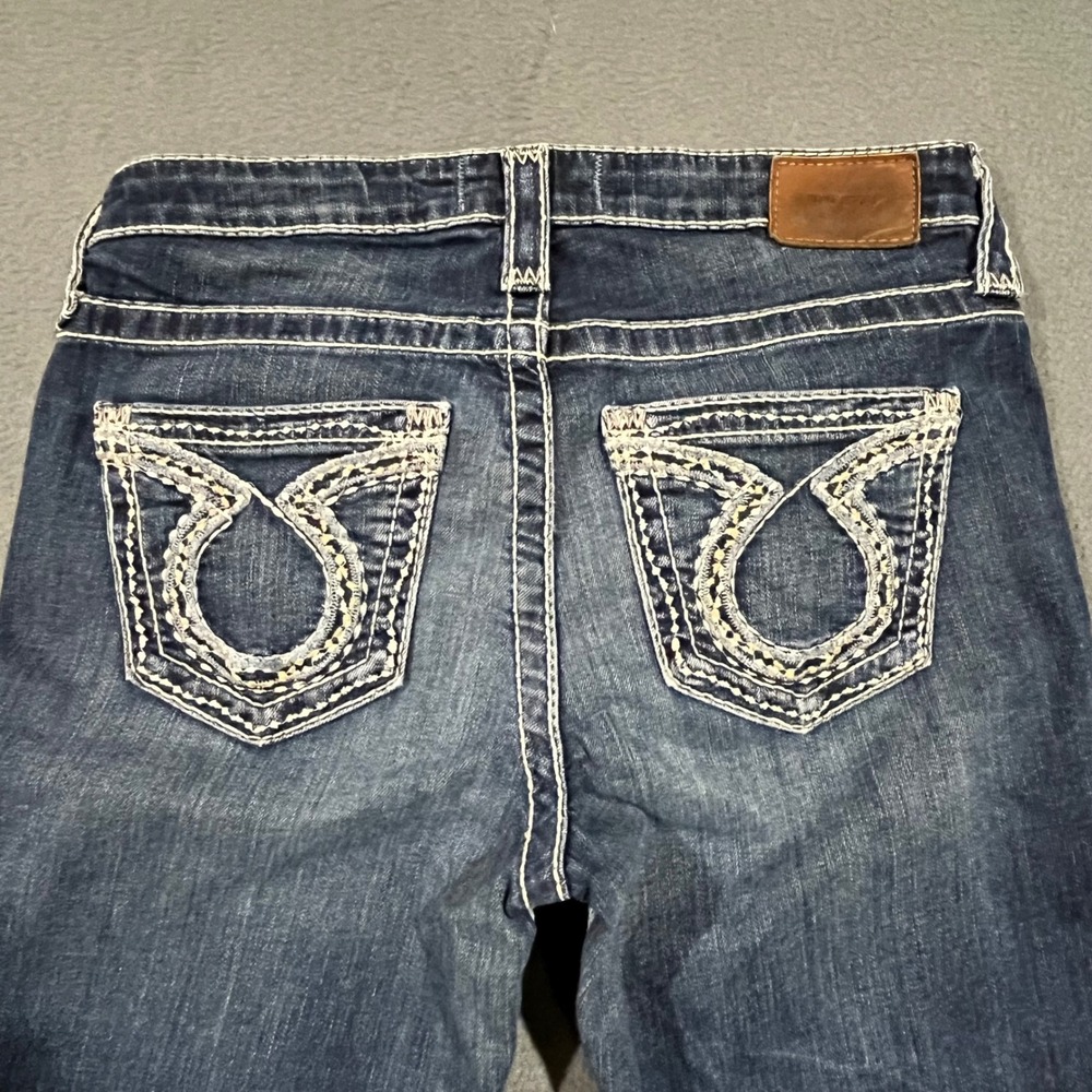 Big Star Maddie Skinny Jeans Womens 27R Dark Wash Thick Contrast Stitch